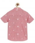 Boy Sheep Embroidered Cotton Shirt - Pink